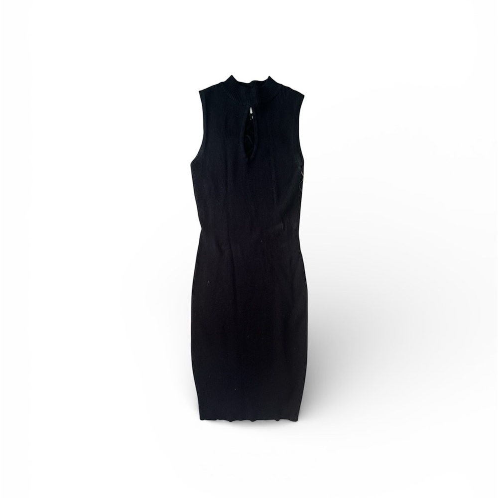 Say What? Classic Black Knit Midi Dress